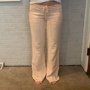 Arden B peach 100% linen pants